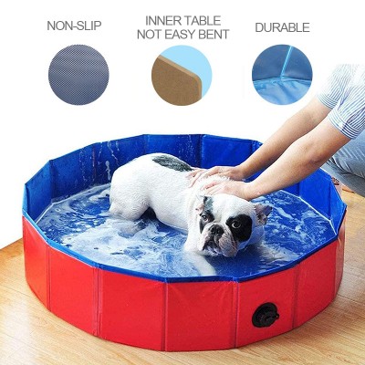 PVC Pet Swimming Pool Portable  Foldable Bath Pool Factory Wholesale Foldable Waterproof Pet Bathtub